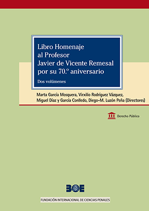 LIBRO HOMENAJE AL PROFESOR JAVIER DE VICENTE REMESAL POR SU 70.º ANIVERSARIO