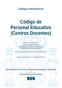 Código de Personal Educativo (Centros Docentes)