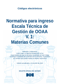 Normativa para ingreso Escala Técnica de Gestión de OOAA V. 1: Materias Comunes