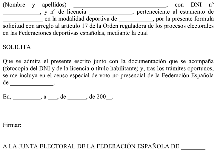 BOE.es - BOE-A-2007-21090 Orden ECI/3567/2007, de 4 de diciembre, por la  que se regulan los procesos electorales en las Federaciones deportivas  españolas.