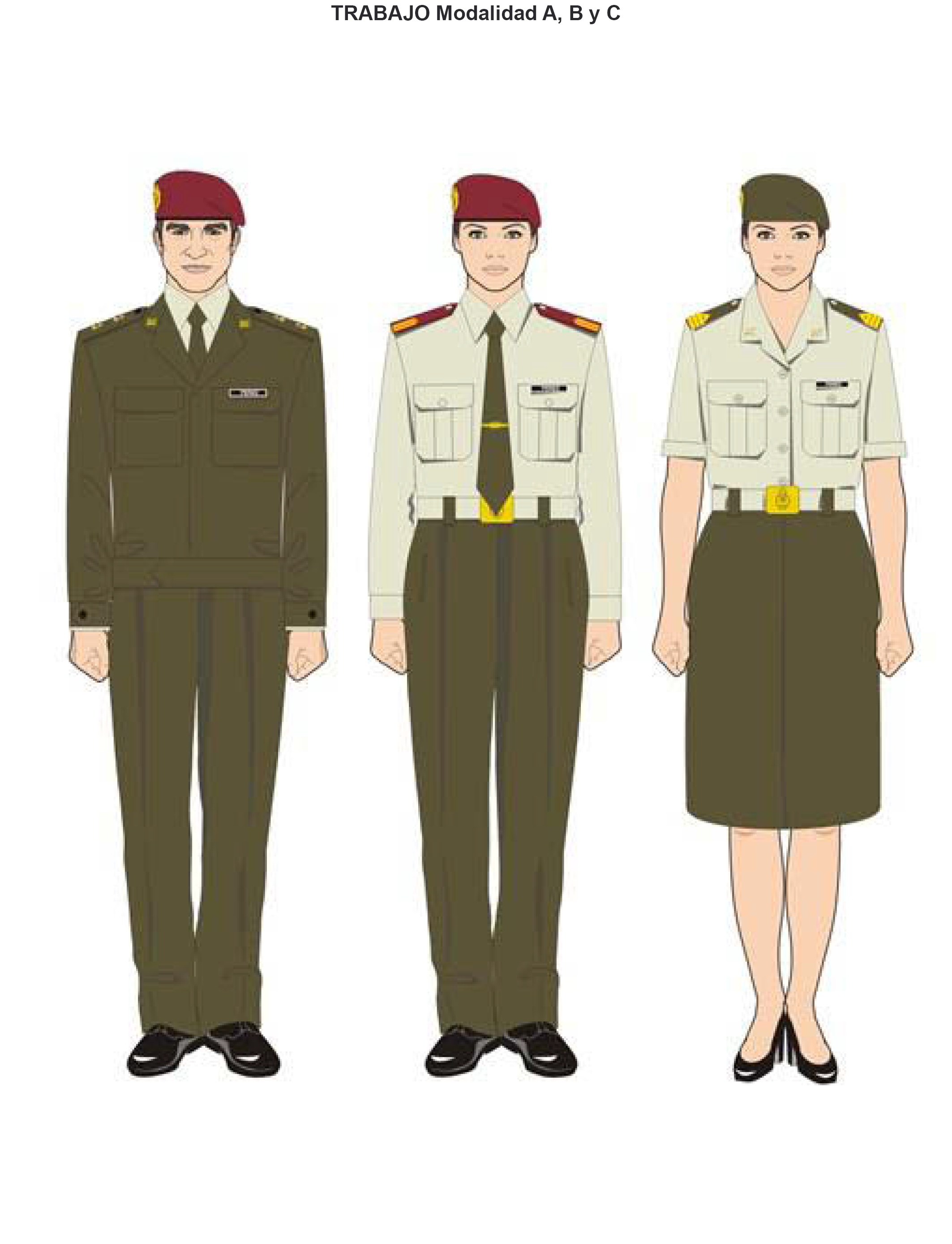 Uniforme para personal femenino de tres piezas pantalón y chaleco gris y  blusa blanca