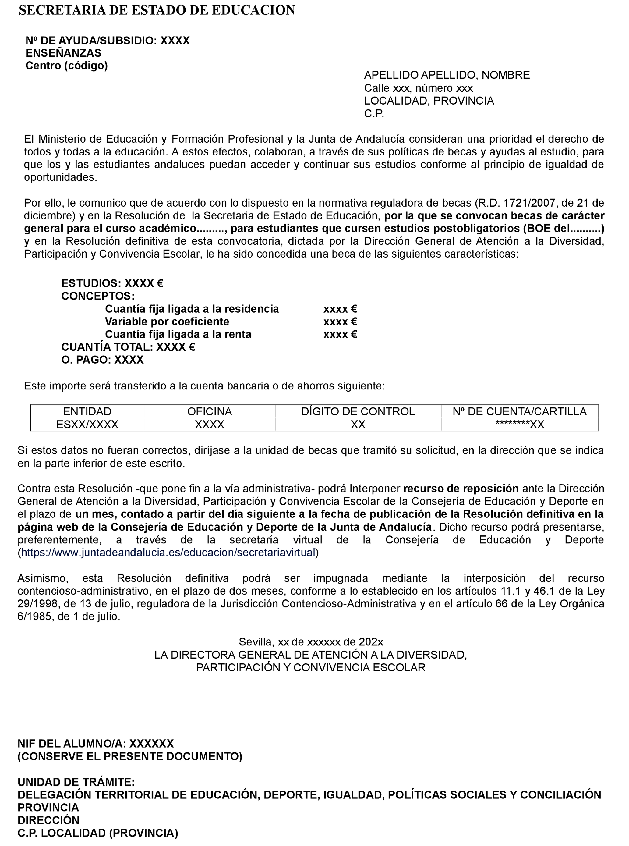 BOE-A-2021-20791 Resolución de 2 de diciembre de 2021, de la Secretaría  General Técnica, por la que se publica el Convenio con la Comunidad  Autónoma de Andalucía, para la gestión de las becas
