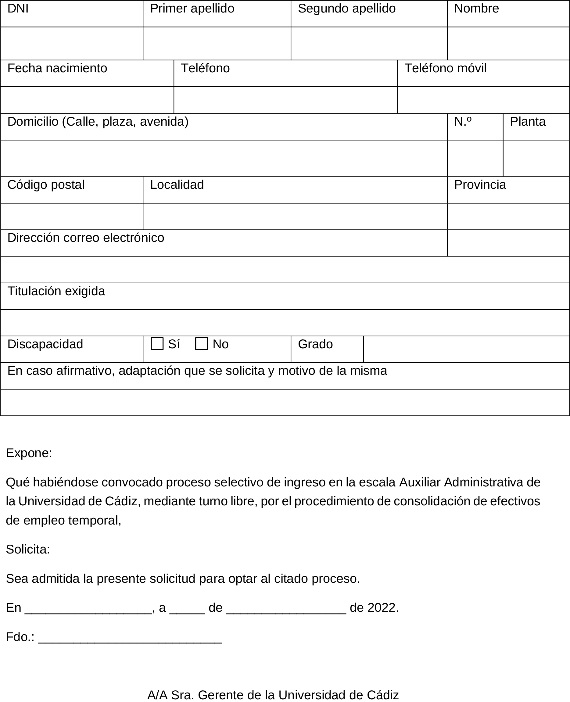 BOE.es - BOE-A-2022-11900 Resolución de 8 de julio de 2022, de la  Universidad de Cádiz, por la que se convoca proceso selectivo para ingreso,  por el sistema general de acceso libre, en