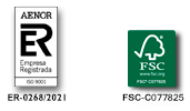 Sellos de Calidad ISO 9001 y FSC-C077825 
