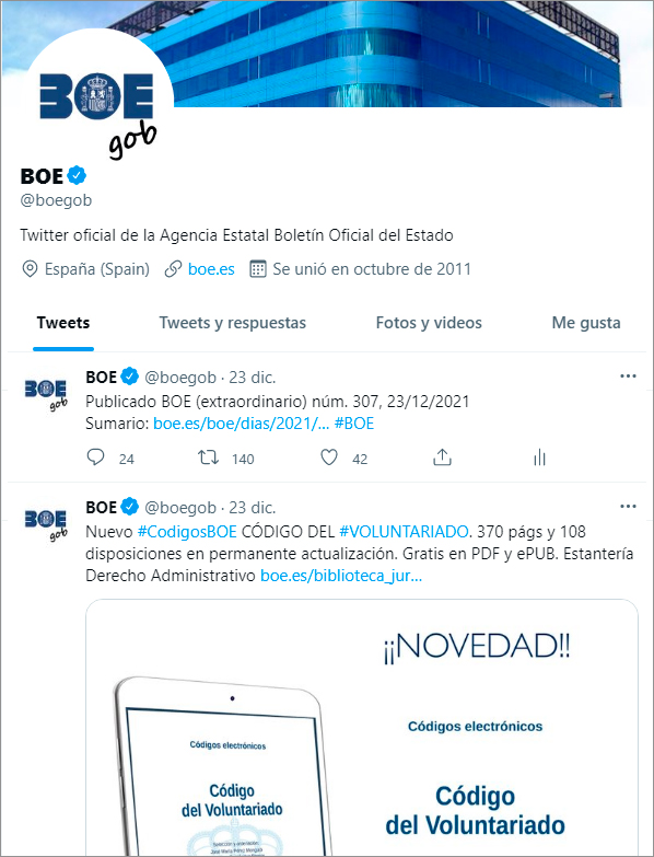 BOE.es - Redes sociales
